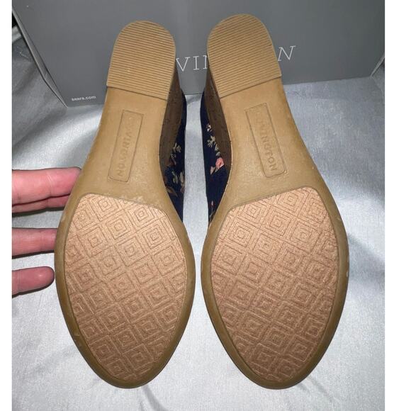 Covington Isle Floral Cork Wedge Heels - Size 6 1/2 M - New in Box‎ - Picture 8 of 9